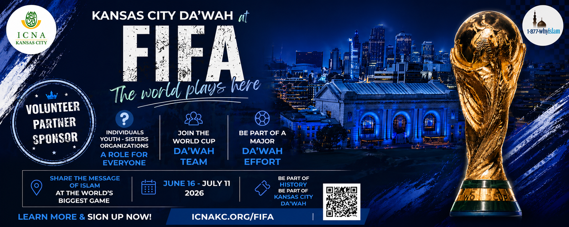 FIFA 2026 Dawah banner for ICNA KC